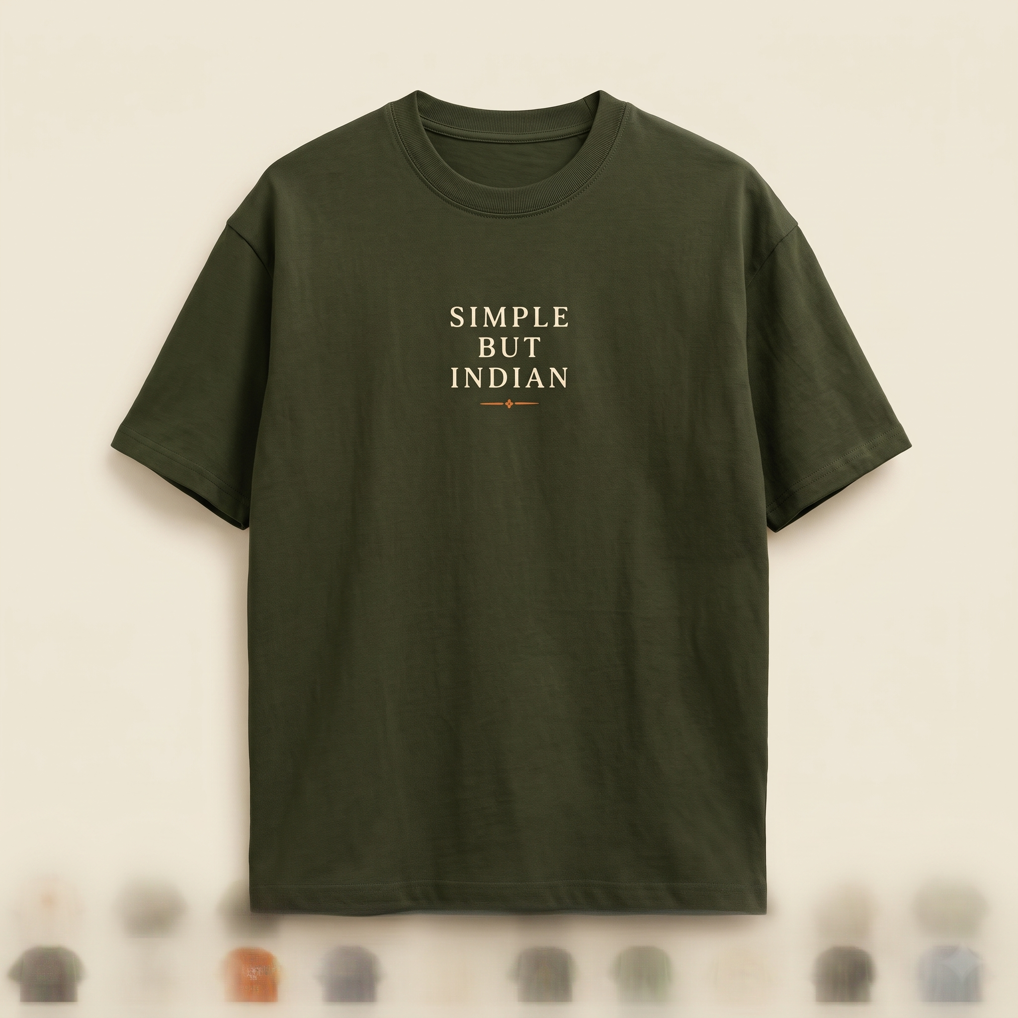 DHAGA T-shirt artwork with the words Simple but Indian